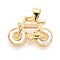 Латунные микропаве прозрачные подвески с фианитом, без кадмия и без свинца, с оболочкой, велосипед