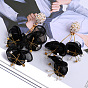 Elegant Floral Lace Pearl Earrings for Fashionable and Versatile Occasions