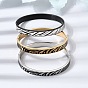 304 Stainless Steel Black Enamel Zebra Skin Print Hinged Cuff Bangles for Women, Ion Plating(IP)