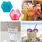 Footprint DIY Straw Topper Silicone Molds Decoration Kit, with Plastic Transfer Pipettes & Stirring Rod, Silicone Measuring Cup, Latex Finger Cots