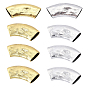 8Pcs 2 Colors Tibetan Style Alloy Tube Beads