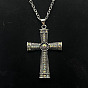 Ожерелья с подвеской-крестом из платинового сплава со стразами