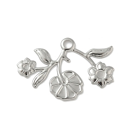304 подвески из нержавеющей стали, цветочный шарм, анти-тускнение
