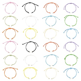 24шт 12 цвета вощеный полиэстер шнур браслеты изготовление