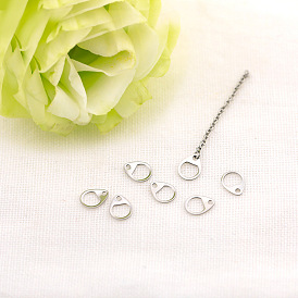 316 Stainless Steel Charms, Chain Extender Drop, Teardrop