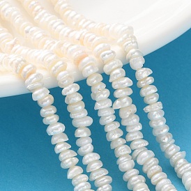 Нити из натурального культивированного пресноводного жемчуга, класс 3а+, рондель