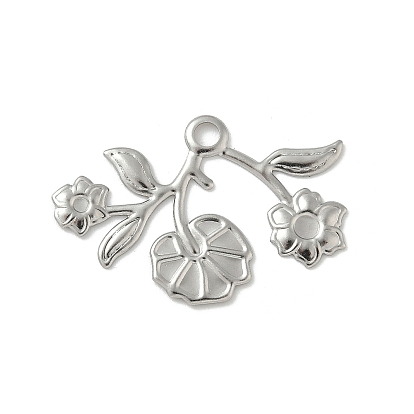 304 подвески из нержавеющей стали, цветочный шарм, анти-тускнение