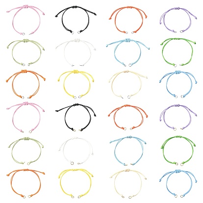 24шт 12 цвета вощеный полиэстер шнур браслеты изготовление