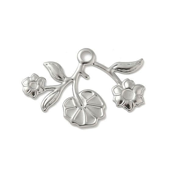 304 подвески из нержавеющей стали, цветочный шарм, анти-тускнение