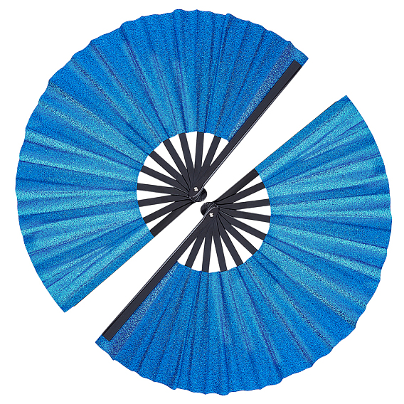 Складные веера из полипропилена, блестящие пустые полиэстеровые веера