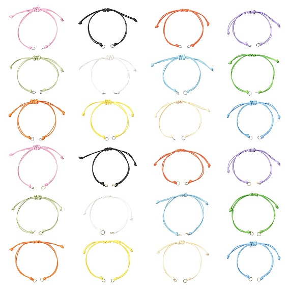 24шт 12 цвета вощеный полиэстер шнур браслеты изготовление