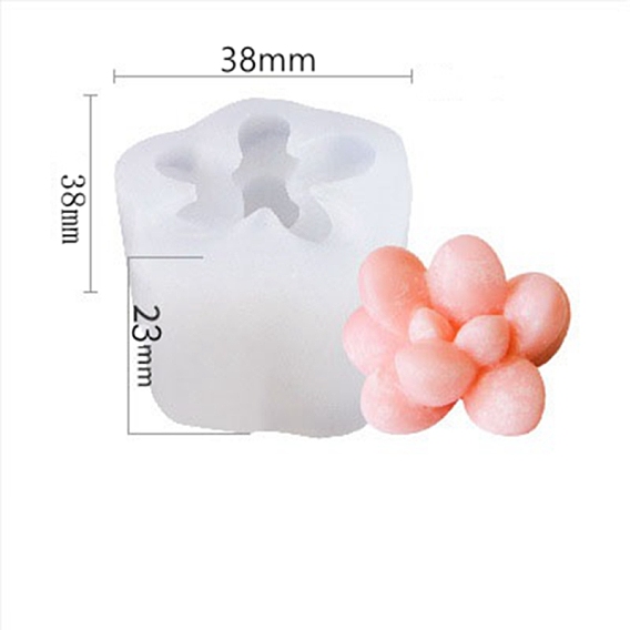 Суккуленты в форме силиконовых форм для свечей своими руками, формы для литья смолы, для уф-смолы, изготовление ювелирных изделий из эпоксидной смолы