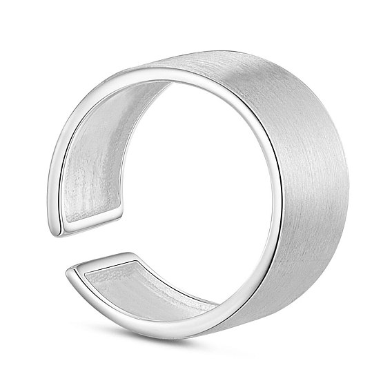 925 Sterling Silver Glazed Cuff Finger Ring, Wide Band Ring, Size 7