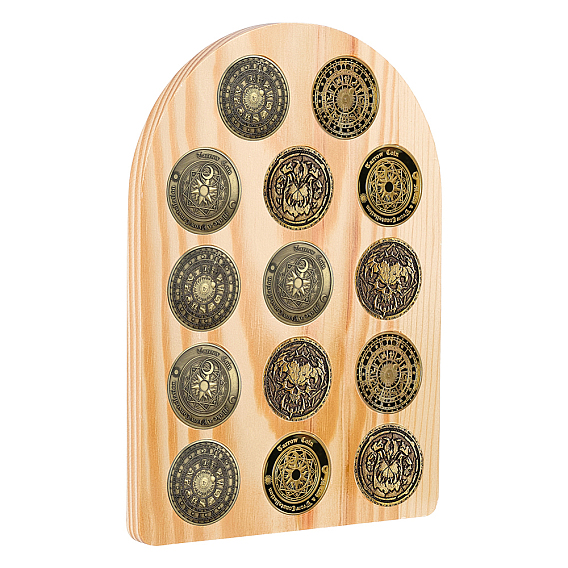 1шт. 14деревянные подставки для монет в форме арки с отверстиями