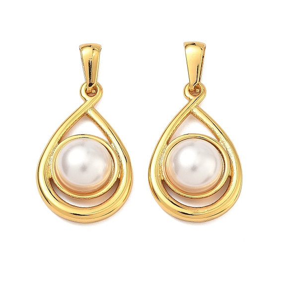 304 подвески из нержавеющей стали и АБС-пластика с имитацией жемчуга, слезинки