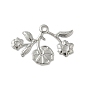 304 подвески из нержавеющей стали, цветочный шарм, анти-тускнение