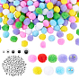 1000Pcs 5 Styles Black & White Plastic Wiggle Googly Eyes Buttons DIY Scrapbooking Crafts Toy Accessories with Label Paster on Back, with 3Bags Pom Ball