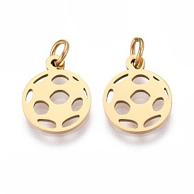 304 прелести нержавеющей стали, с целью перехода в кольце, лазерная резка, ионное покрытие (ip), золотые, талисманы футбол/бейсбол/баскетбол/волейбол