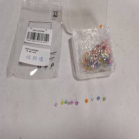 300Pcs 10 Colors Transparent Glass Beads, Faceted, Bicone