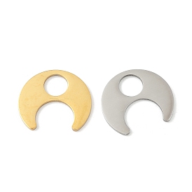 304 подвески из нержавеющей стали, двойной рог / подвеска в виде полумесяца, лазерная резка