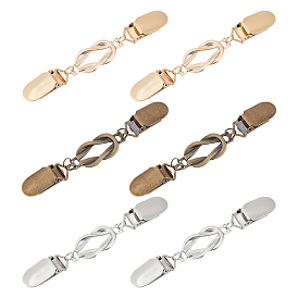 6шт. 3цветные зажимы для кардиганов из цинкового сплава, зажимы воротника свитера