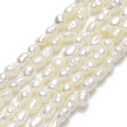 Natural Cultured Freshwater Pearl Beads Strands, Rice