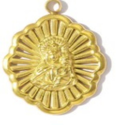 304 подвески из нержавеющей стали, овал с амулетами Вирхен дель Кармен