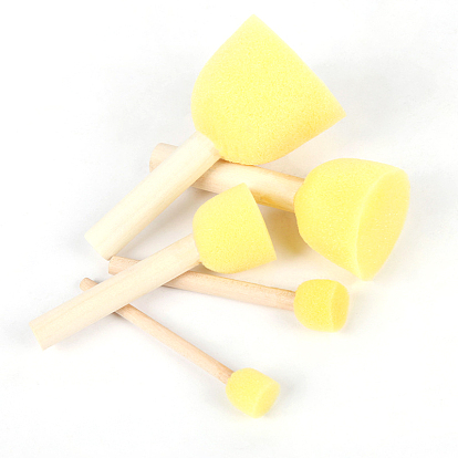 Cloth Pottery Sponge, with Wood Handle