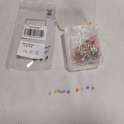 300Pcs 10 Colors Transparent Glass Beads, Faceted, Bicone