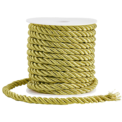 Cordon torsadé en polyester 3-ply, cordon milan pour la décoration de la maison, tapisserie, embrasse de rideau
