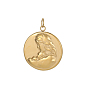 Религия 304 подвески из нержавеющей стали, плоские круглые с Девой Марией, ионное покрытие (ip)