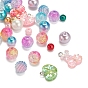 DIY Bracelets Making Kits, Including ABS Plastic & Acrylic Imitation Pearl Beads, Resin Pendants, Elastic Thread