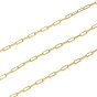 Rack Plating 925 Sterling Silver Paperclip Chains, Soldered, without Spool/Card Paper