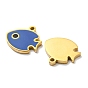 304 Stainless Steel Charms, with Enamel, Fish Charms