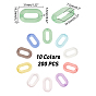 SUPERFINDINGS Transparent Acrylic Linking Rings, Quick Link Connectors, for Cable Chains Making, Frosted, Oval
