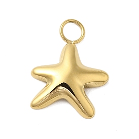 304 Stainless Steel Charms, Starfish Charm