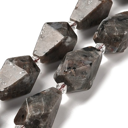 Натуральный флуоресцентный сиенитовый камень (светящийся в ультрафиолетовом свете) бусины нити, Грановитая Teardrop, с бисером