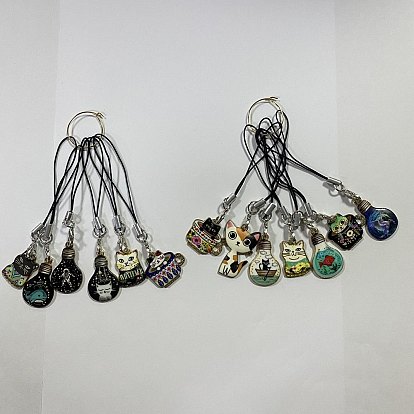 Мобильный ремешок из сплава эмали, с нейлоновым шнуром