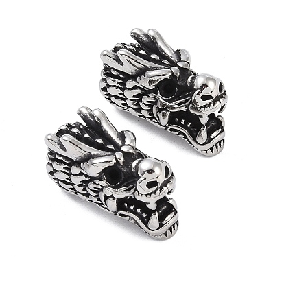 304 из нержавеющей стали бусы, бусины с большим отверстием, дракон