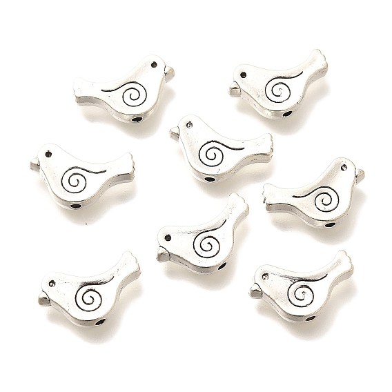 Tibetan Style Alloy Beads, Cadmium Free & Lead Free, Bird