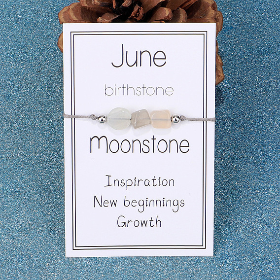 Бесконечный камень браслет на день рождения из камня, гранатовый лунный камень, оливиновый камень, браслет из камня в форме