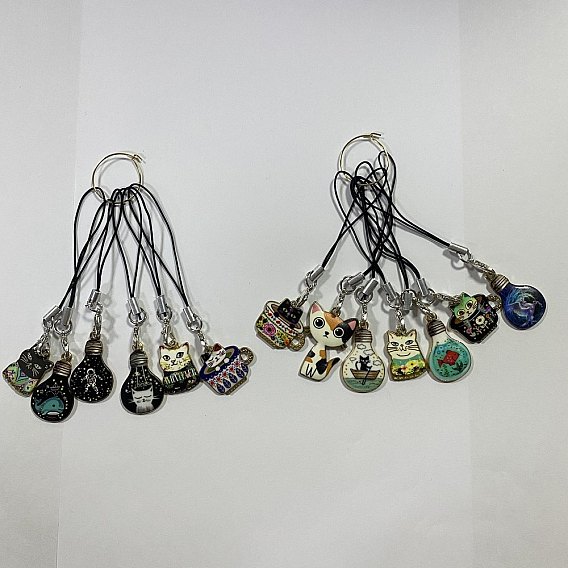 Мобильный ремешок из сплава эмали, с нейлоновым шнуром