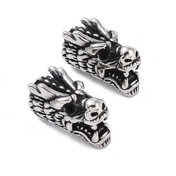 304 из нержавеющей стали бусы, бусины с большим отверстием, дракон