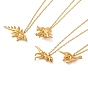 Ожерелья с подвесками в виде динозавров из латуни, 304 ожерелья-цепочки из нержавеющей стали для женщин