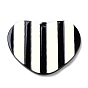 Printed  Acrylic Pendants, Heart with Stripe Pattern