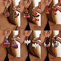 Halloween Alloy Enamel & Rhinestone Stud Dangle Earrings, Golden
