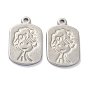 304 Stainless Steel Pendants, Rectangle with Human