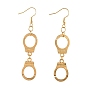 Dangle Earrings, 304 Stainless Steel Earring Hooks, Handcuffs Shape with Word Freedom