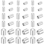 60Pcs 3 Styles Brass Cord Ends, End Caps Long-Lasting Plated