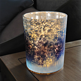 Romantic blue starry sky glass candlestick confession decoration birthday party props DIY incense candle empty cup